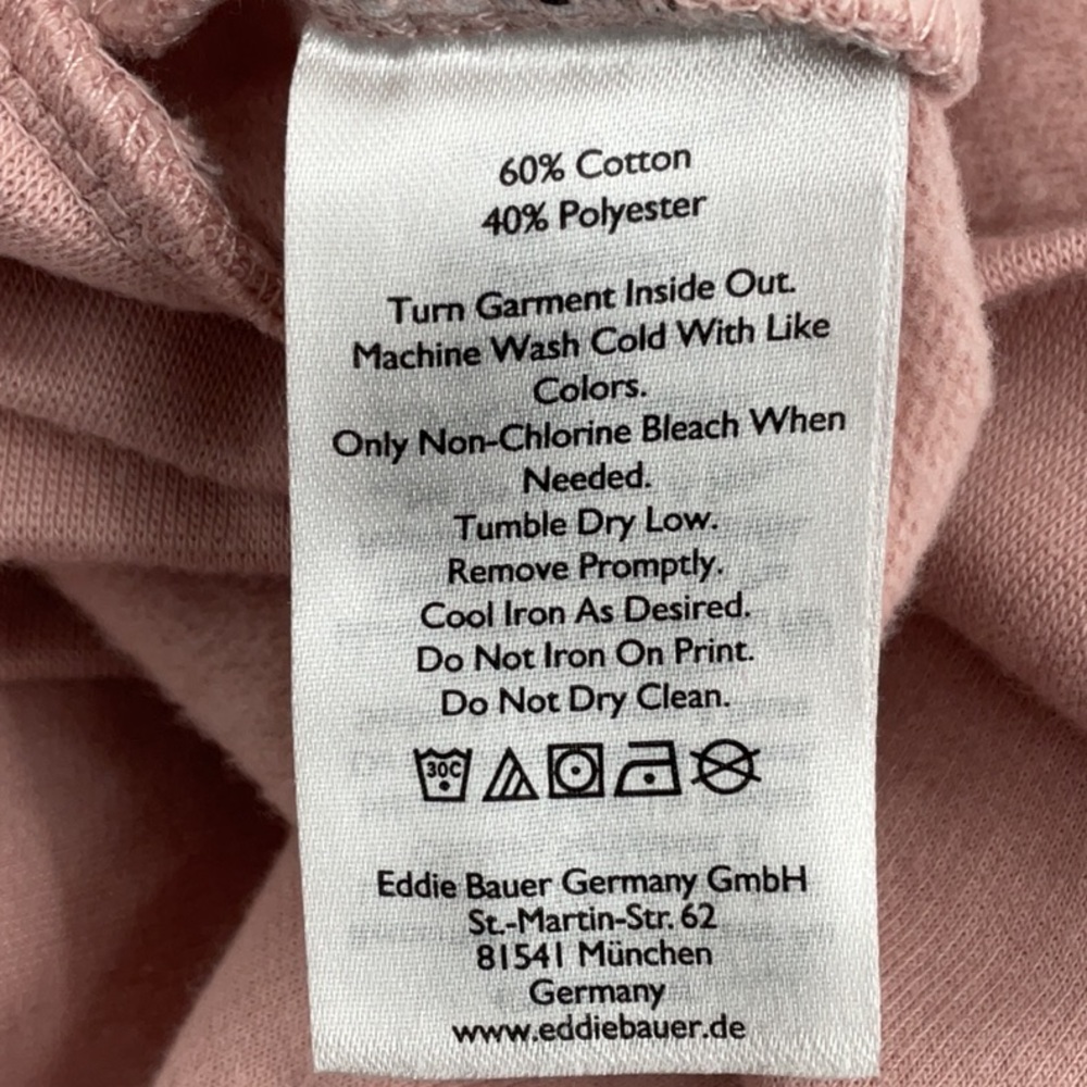 NWoT Eddie Bauer Dusty Rose Full Zip Hoodie Women’s M Cotton Blend Fleece - Picture 4 of 6